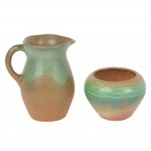 LOT OF 2 ART POTTERY PIECES: M
