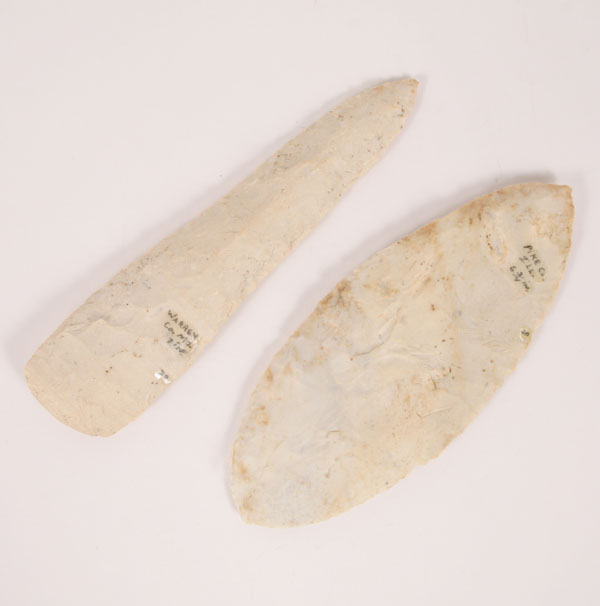 Lot of 2 artifacts; one cobbs