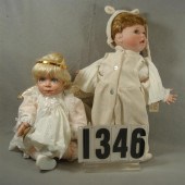 Lot of 2 artist porcelain doll