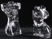 (LOT OF 2) BACCART CRYSTAL TOR