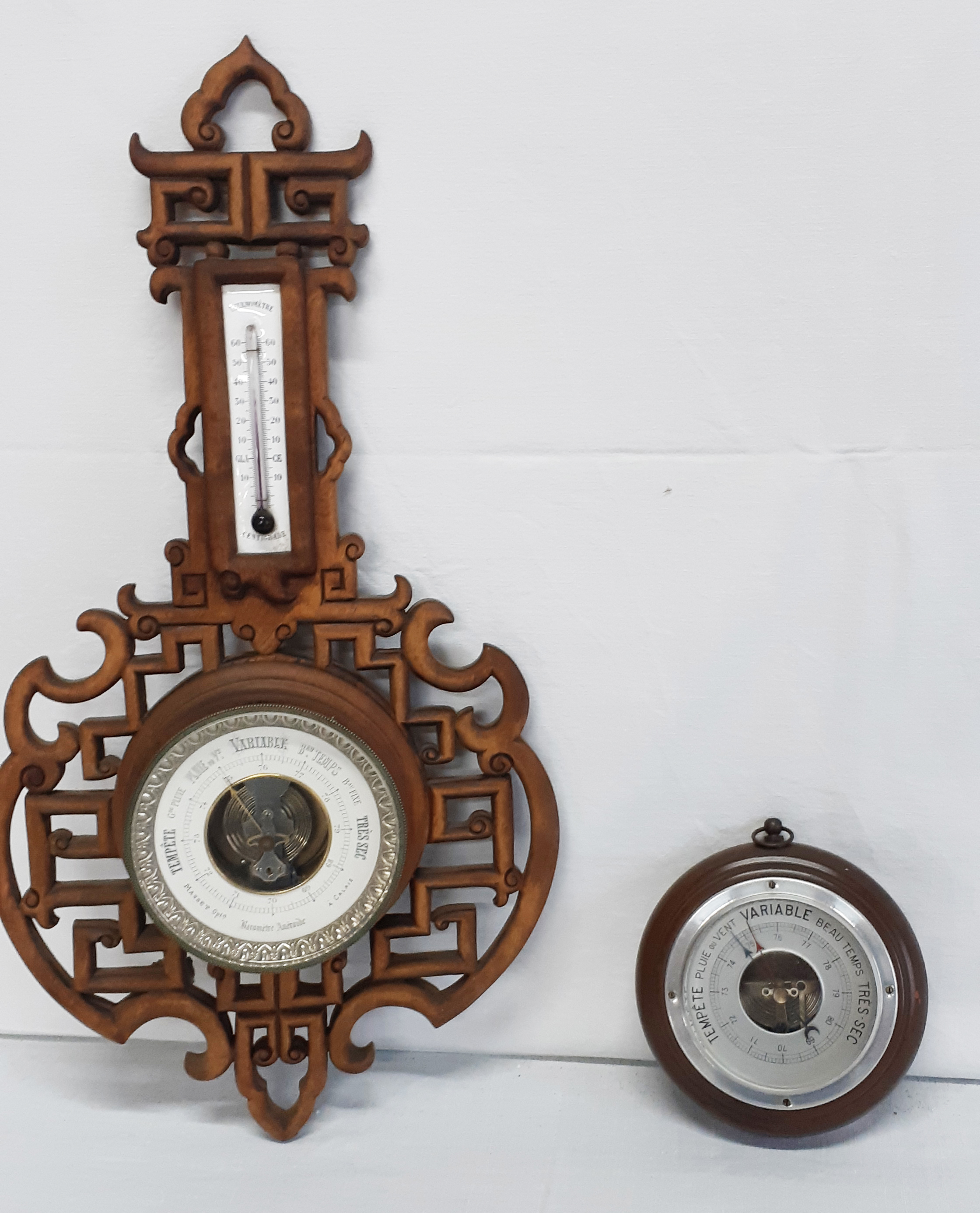 LOT OF 2 BAROMETERS MISC. LOT OF