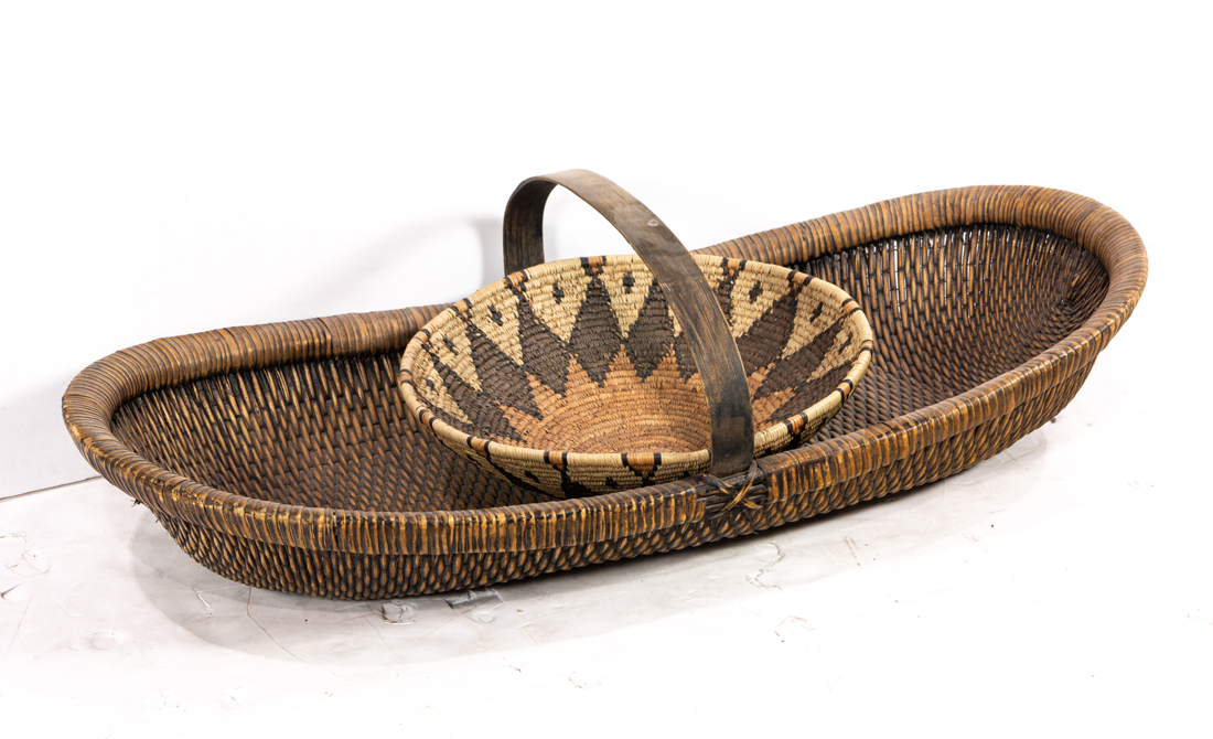 (LOT OF 2) BASKETRY GROUP (lot of