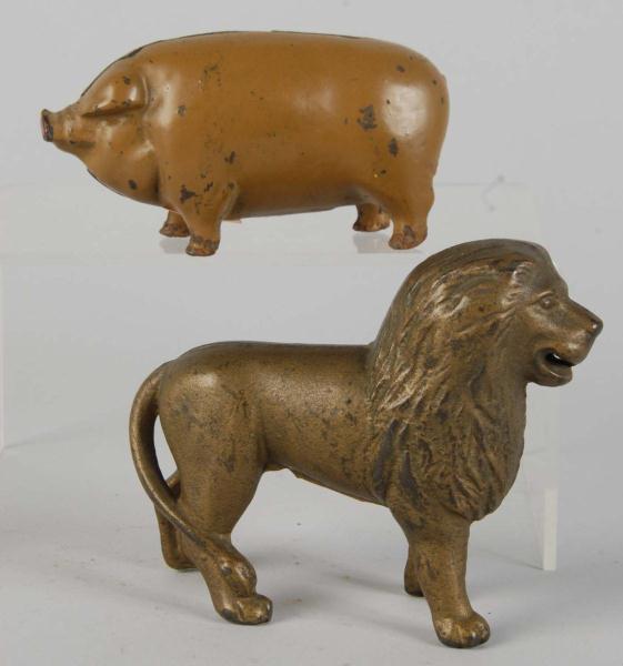 Lot of 2: Cast Iron Animal Still