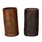 (LOT OF 2) CHINESE BAMBOO BRUS
