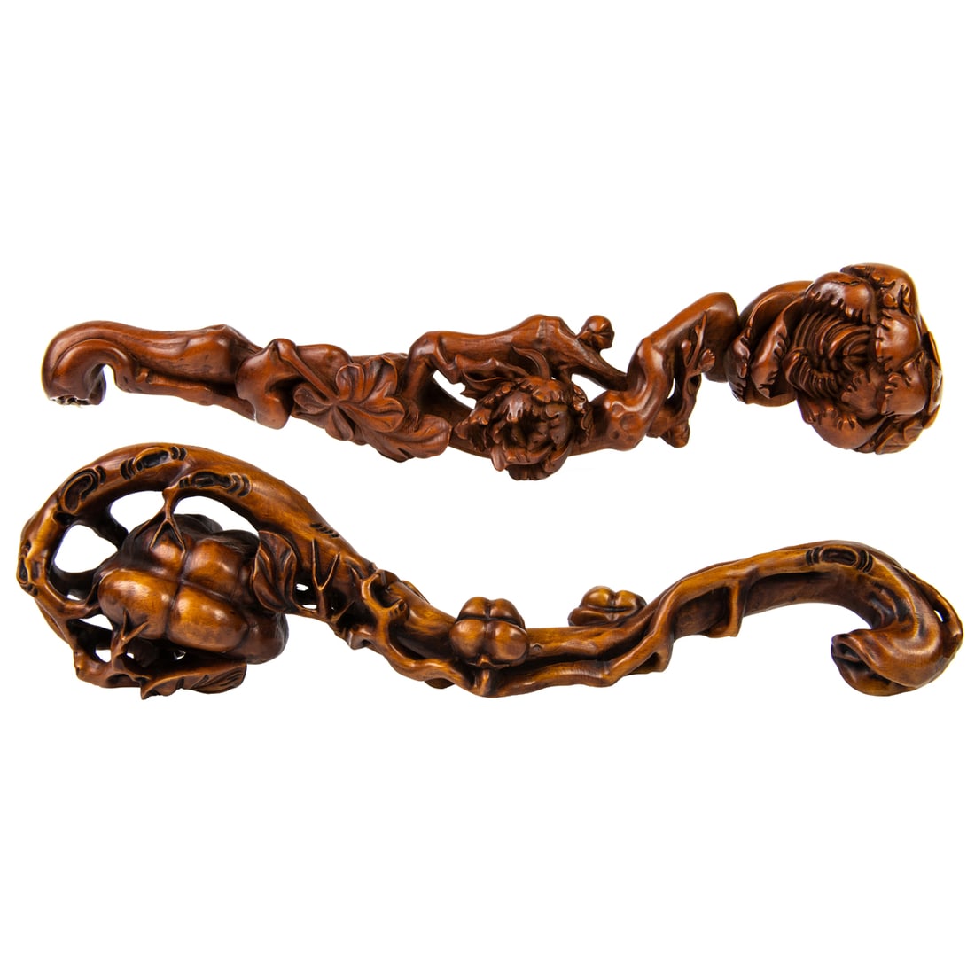 (LOT OF 2) CHINESE BOXWOOD RUYI