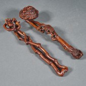 (LOT OF 2) CHINESE BOXWOOD RUY