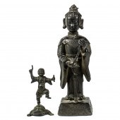 (LOT OF 2) CHINESE BRONZE DAOI