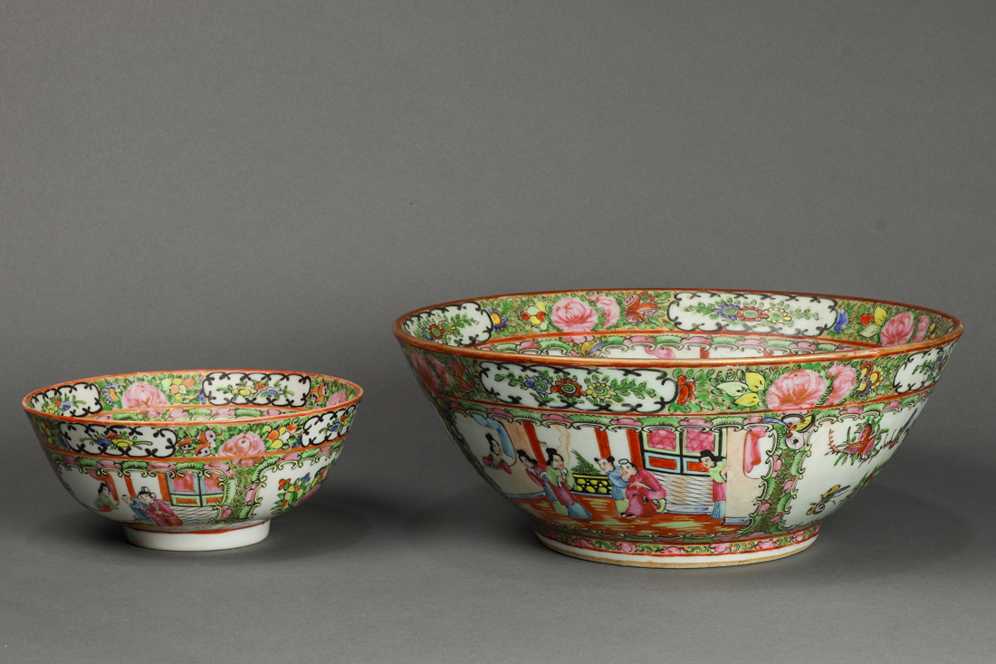 (LOT OF 2) CHINESE CANTON ROSE