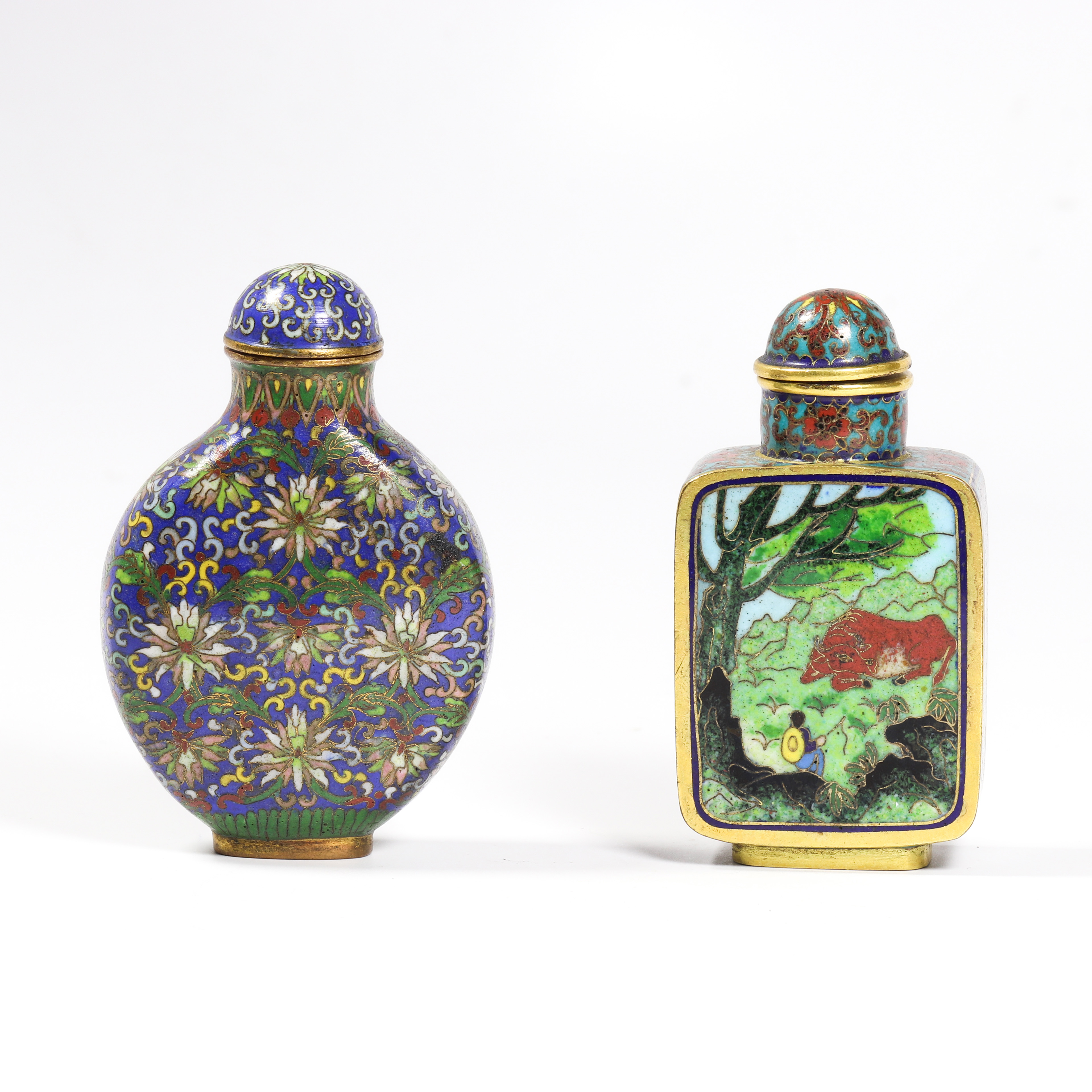(LOT OF 2) CHINESE CLOISONNE ENAMEL