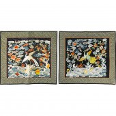(LOT OF 2) CHINESE EMBROIDERED
