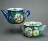 (LOT OF 2) CHINESE ENAMELED YI