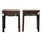 (LOT OF 2) CHINESE HARDWOOD ST