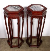 (LOT OF 2) CHINESE HARDWOOD AN