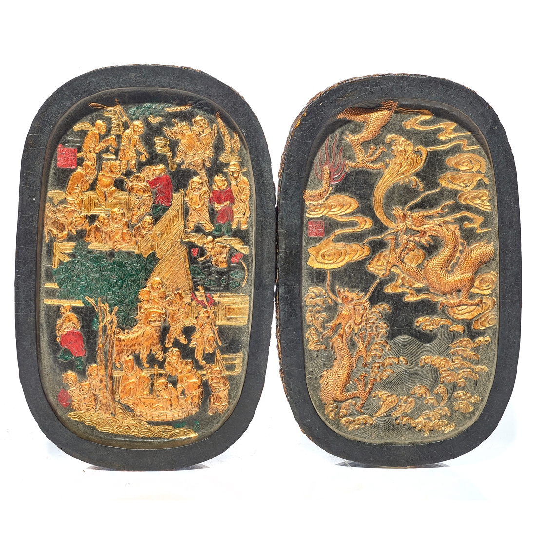(LOT OF 2) CHINESE INK STONES