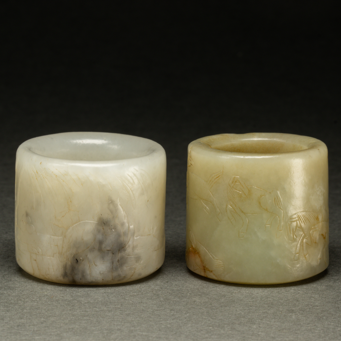 (LOT OF 2) CHINESE JADE ARCHER'S
