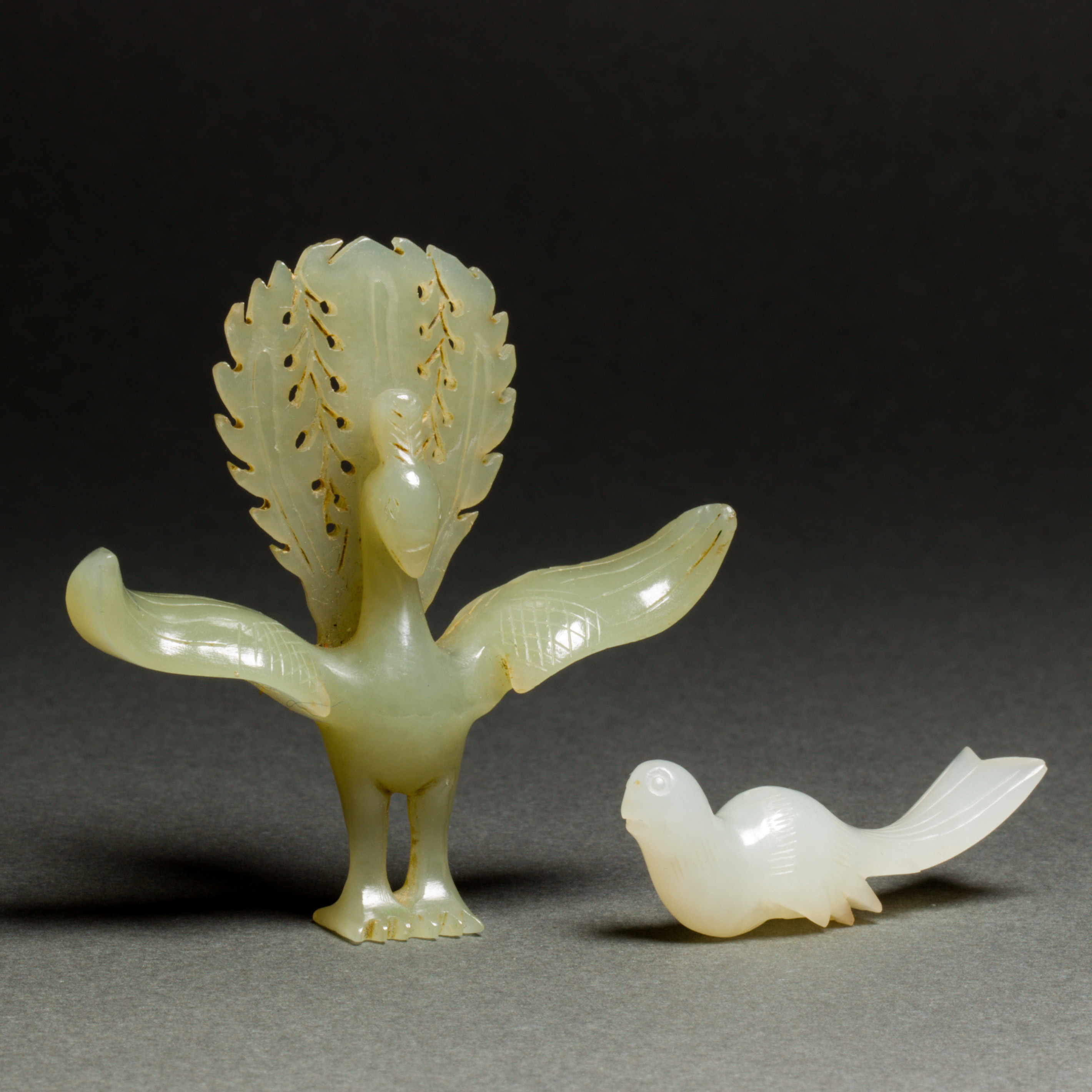 (LOT OF 2) CHINESE JADE BIRDS