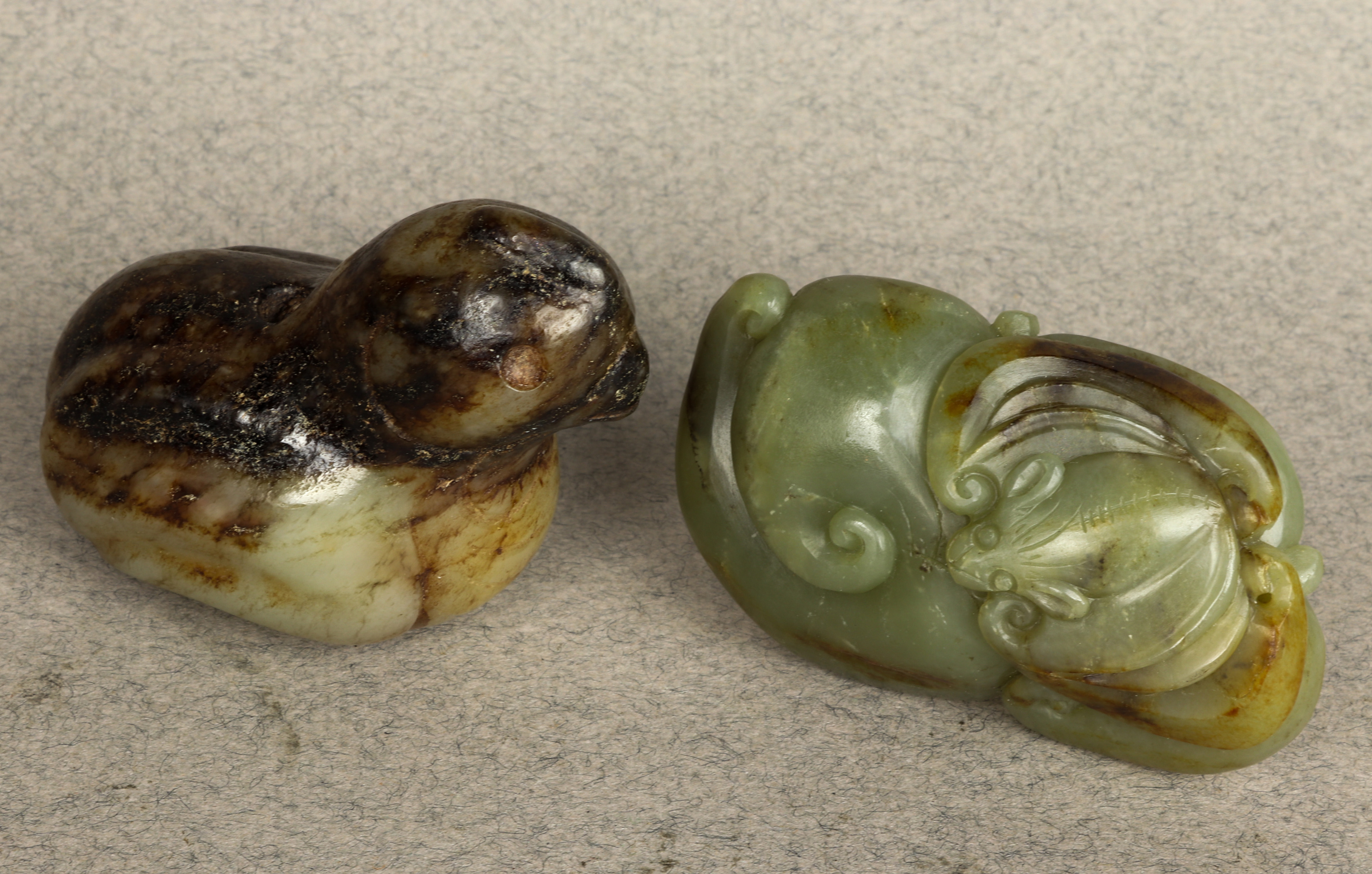 (LOT OF 2) CHINESE JADE CARVINGS OF