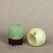 (LOT OF 2) CHINESE JADE ARCHER