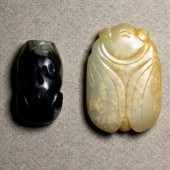 (LOT OF 2) CHINESE JADE TOGGLE