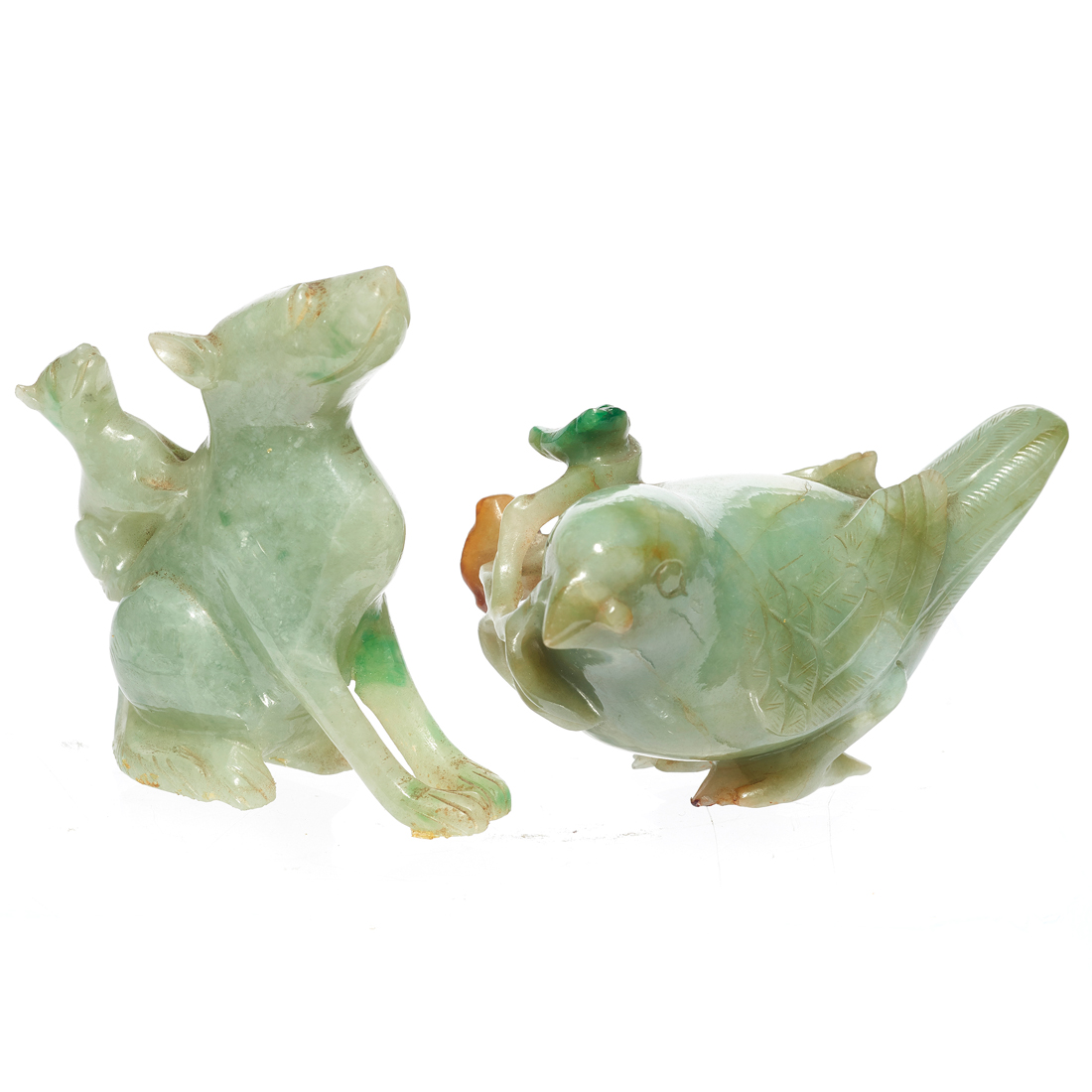 (LOT OF 2) CHINESE JADEITE ANIMAL