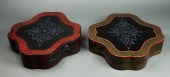 (LOT OF 2) CHINESE LACQUERED B