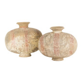(LOT OF 2) CHINESE PAINTED TER