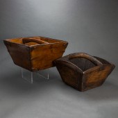 (LOT OF 2) CHINESE WOODEN BUCK