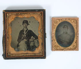 Lot of 2 Civil War photos; Union