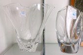(LOT OF 2) CLEAR GLASS FLORIFO