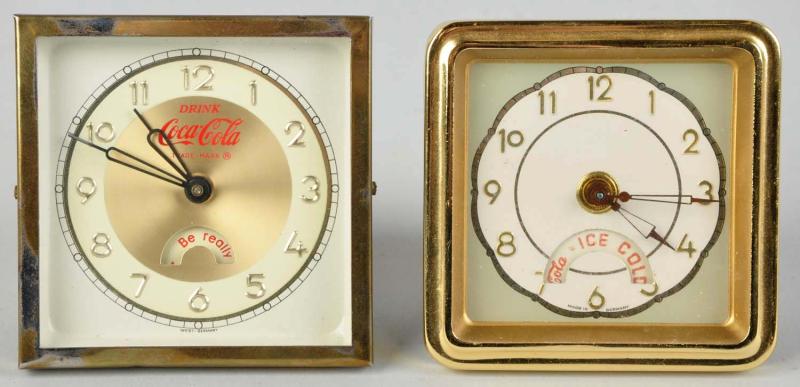 Lot of 2: Coca-Cola Desk Clocks. 