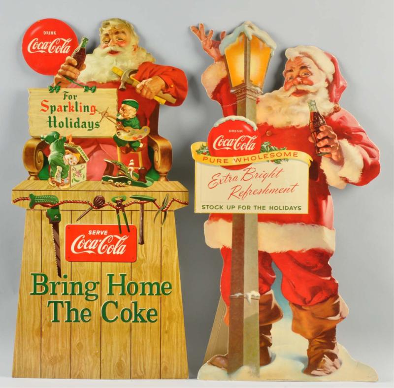 Lot of 2: Coca-Cola Santa Cutouts.