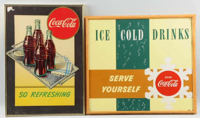 Lot of 2: Coca-Cola Signs.  1947