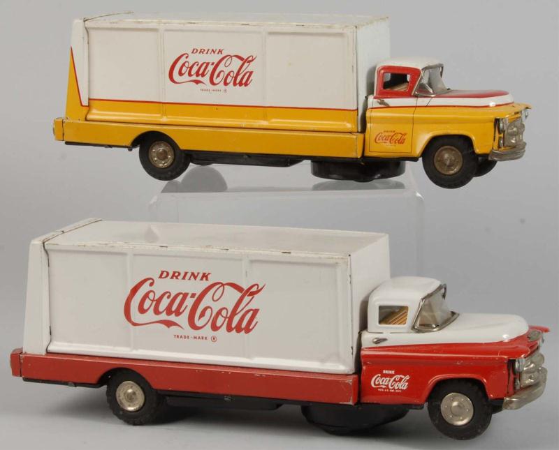 Lot of 2: Coca-Cola Toy Trucks. 