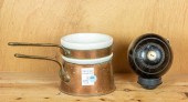 (LOT OF 2) COPPER AND CERAMIC
