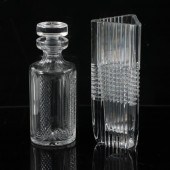 LOT OF 2 CRYSTAL GLASSWARE: TR