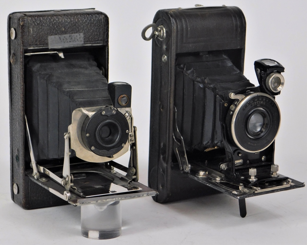 LOT OF 2 EARLY FOLDING CAMERAS #1