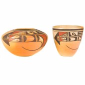 (LOT OF 2) ELVA NAMPEYO HOPI-T