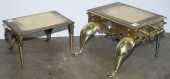 (LOT OF 2) ENGLISH BRASS FOOTS