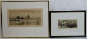 LOT OF 2 ETCHINGS BY R. SWAIN
