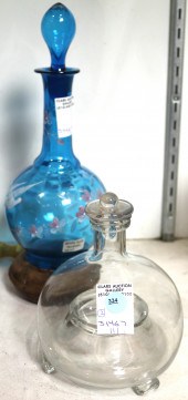 (LOT OF 2) EUROPEAN GLASS BOTT