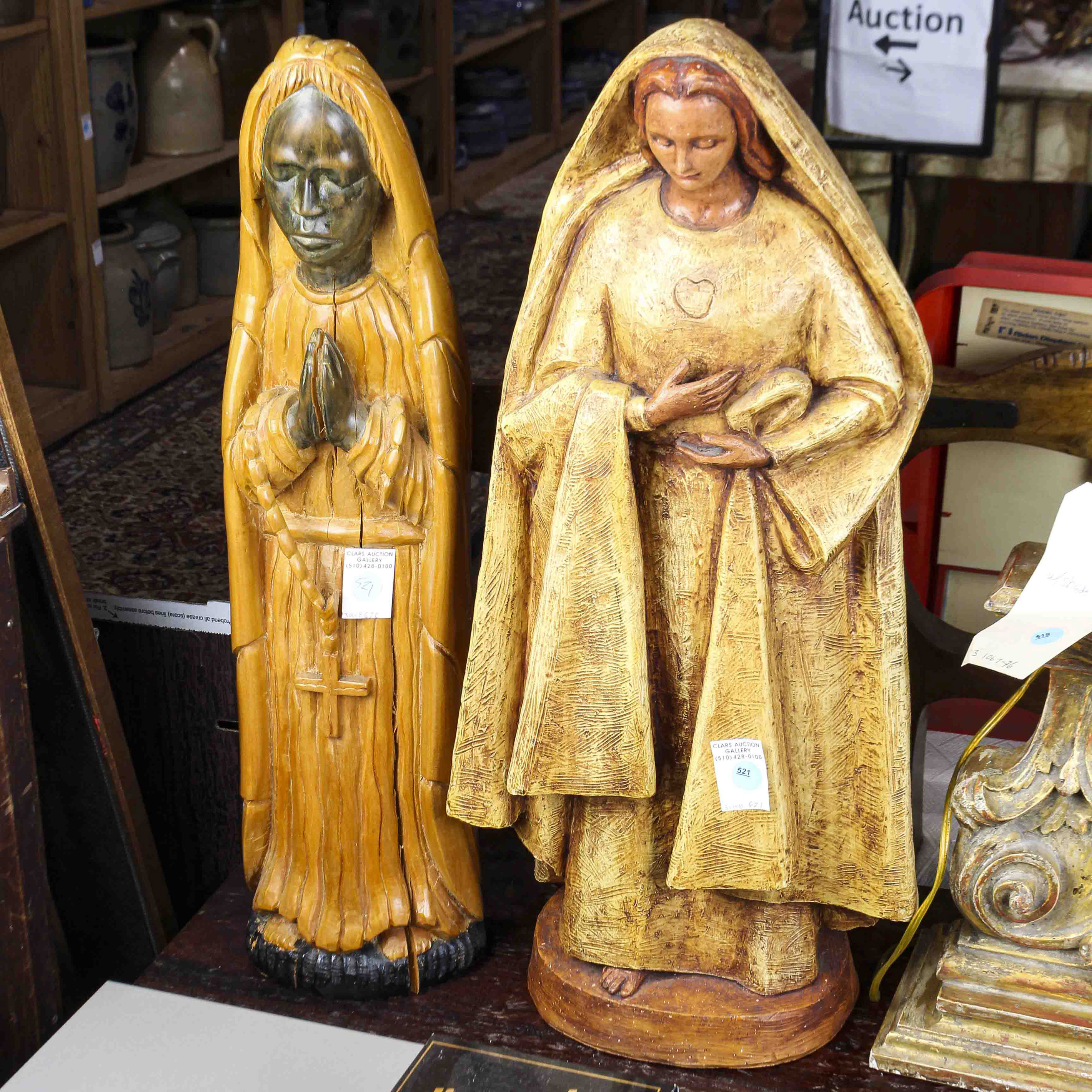 (LOT OF 2) FIGURAL SCULPTURE