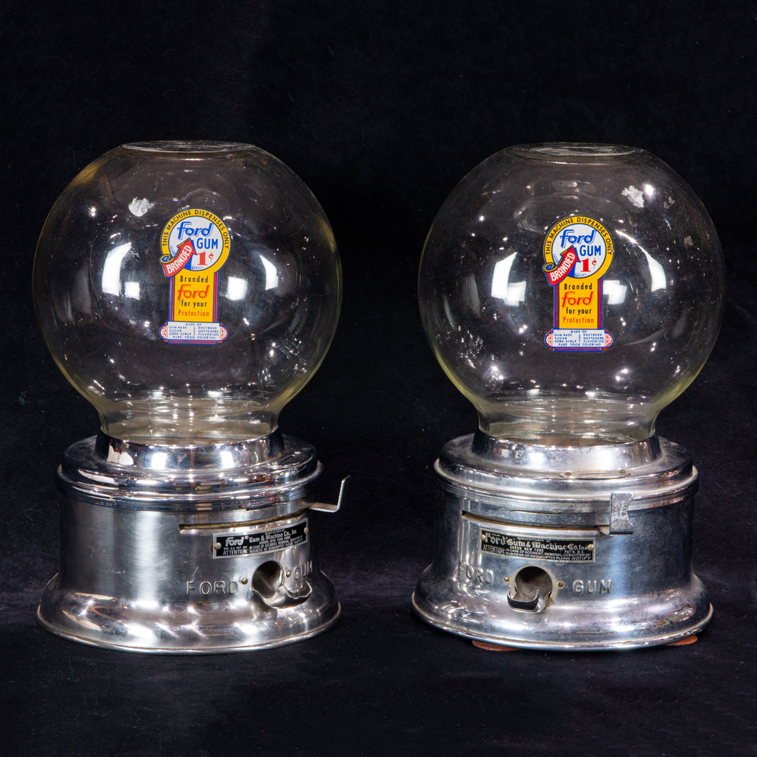 (LOT OF 2) FORD 1 CENT GUMBALL