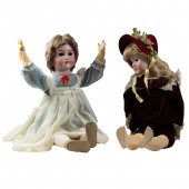 (LOT OF 2) GERMAN BISQUE HEAD