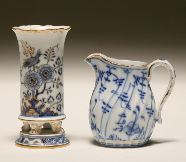 Lot of 2 German gilt blue and white