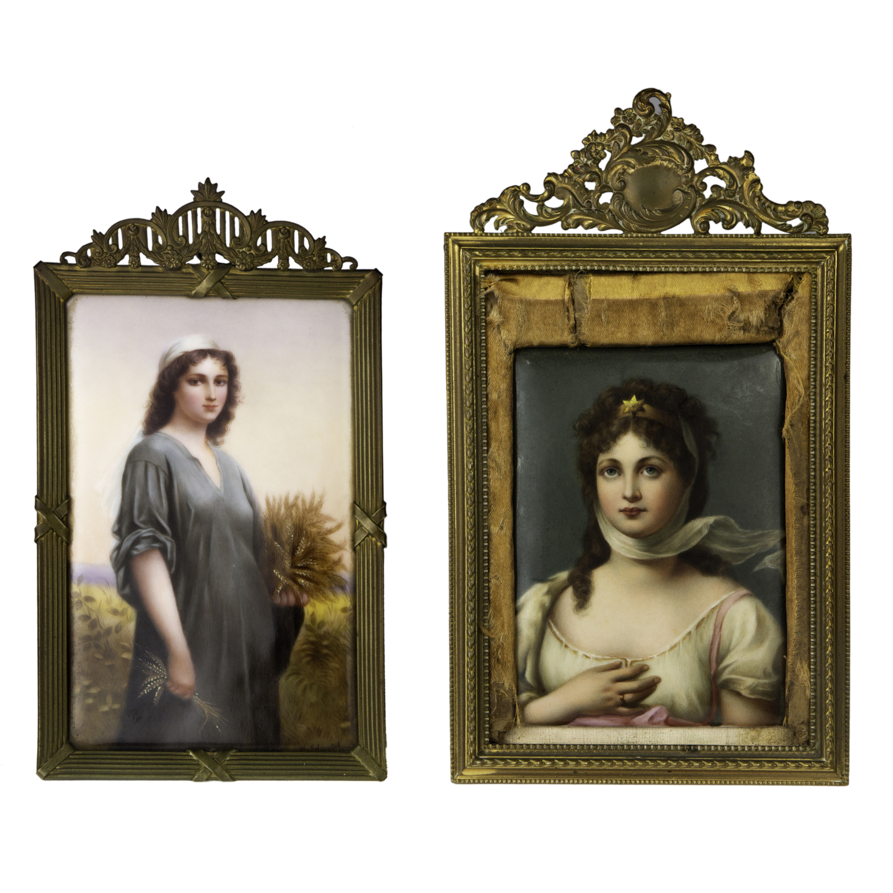 (LOT OF 2) GERMAN PORCELAIN PLAQUES