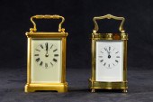(LOT OF 2) GILT BRASS CARRIAGE
