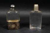 LOT OF 2 GLASS AND METAL HIP F