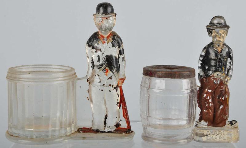 Lot of 2: Glass Charlie Chaplin