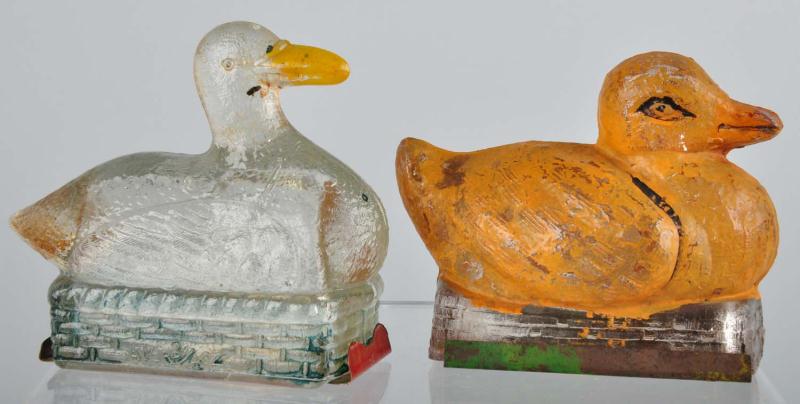 Lot of 2: Glass Duck Candy