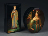 LOT OF 2: HAND-PAINTED RUSSIAN